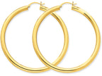 FJC Finejewelers 14k Yellow Gold Polished 4mm X 60mm Tube Hoop Earrings