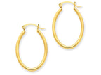 FJC Finejewelers 14k Yellow Gold Oval Polished Hoop Earrings