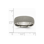 Chisel Titanium Stone Finish 7mm Wedding Band