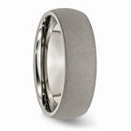 Chisel Titanium Stone Finish 7mm Wedding Band