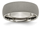 Chisel Titanium Stone Finish 7mm Wedding Band