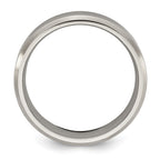 Chisel Titanium Beveled Edge 6mm Brushed And Polished Wedding Band