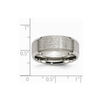 Chisel Titanium Beveled Edge 8mm Satin And Polished Wedding Band