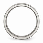 Chisel Titanium Cross Design Flat 8mm Brushed Wedding Band