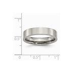 Chisel Titanium Flat 5mm Polished Wedding Band
