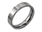 Chisel Titanium Flat 5mm Polished Wedding Band