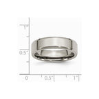 Chisel Titanium Beveled Edge 6mm Polished Wedding Band