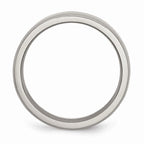 Chisel Titanium Beveled Edge 6mm Polished Wedding Band