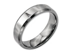 Chisel Titanium Beveled Edge 6mm Polished Wedding Band