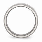 Chisel Titanium Beveled Edge 8mm Polished Wedding Band