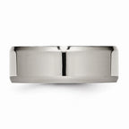 Chisel Titanium Beveled Edge 8mm Polished Wedding Band