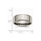 Chisel Titanium Beveled Edge 8mm Polished Wedding Band
