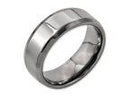 Chisel Titanium Beveled Edge 8mm Polished Wedding Band