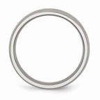 Chisel Titanium Grooved 6mm Satin Wedding Band