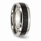Chisel Titanium Black Carbon Fiber 8mm Polished Wedding Band