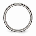Chisel Titanium Black Rubber 8mm Brushed Wedding Band