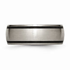 Chisel Titanium Black Rubber 8mm Brushed Wedding Band