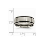 Chisel Titanium Black Rubber 8mm Brushed Wedding Band