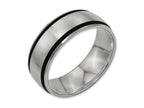 Chisel Titanium Black Rubber 8mm Brushed Wedding Band