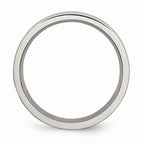 Chisel Titanium Grooved 6mm Brushed And Polished Wedding Band