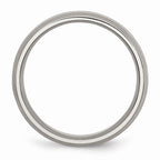 Chisel Titanium Grooved 6mm Brushed And Polished Wedding Band