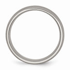 Chisel Titanium Grooved 8mm Brushed And Polished Wedding Band