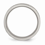 Chisel Titanium Flat Laser Etched Celtic Knot 6mm Polished Wedding Band