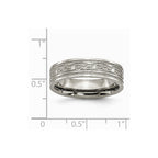 Chisel Titanium Flat Laser Etched Celtic Knot 6mm Polished Wedding Band