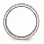 Chisel Titanium Black Enameled 8mm Polished Wedding Band