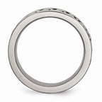 Chisel Titanium 7mm Chain Inlay Brushed Wedding Band