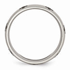 Chisel Titanium 8mm Laser Design Brushed Wedding Band
