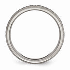 Chisel Titanium 8mm Laser Design Brushed Wedding Band