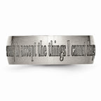 Chisel Titanium 8mm Laser Design Brushed Wedding Band