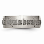 Chisel Titanium 8mm Laser Design Brushed Wedding Band