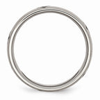 Chisel Titanium 8mm Laser Design Brushed Wedding Band