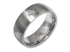 Chisel Titanium 8mm Laser Design Brushed Wedding Band