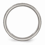 Chisel Titanium 8mm Laser Design Brushed Wedding Band