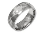 Chisel Titanium 8mm Laser Design Brushed Wedding Band