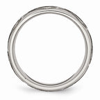 Chisel Titanium 8mm Laser Design Brushed Wedding Band