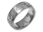 Chisel Titanium 8mm Laser Design Brushed Wedding Band