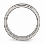 Chisel Titanium Black Carbon Fiber 8mm Polished Wedding Band