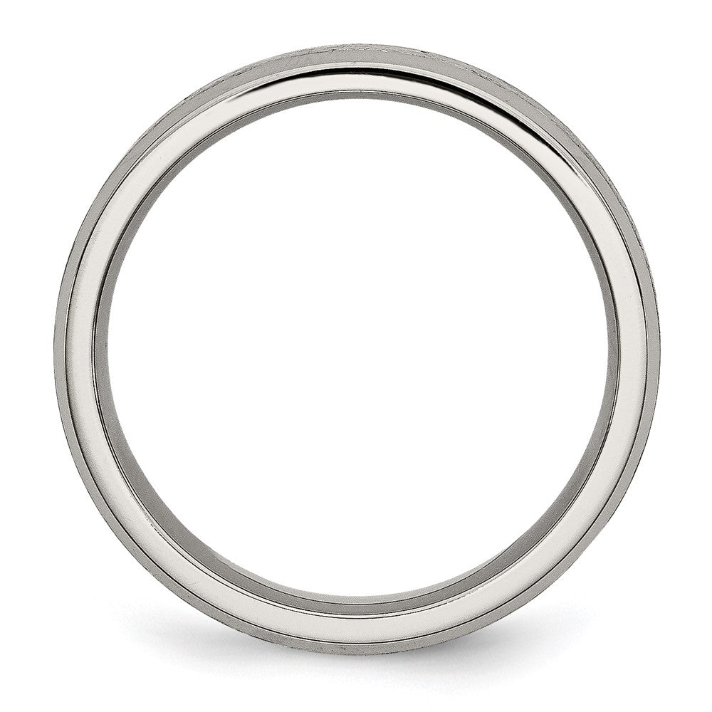Chisel Titanium Beveled Edge 6mm Satin And Polished Wedding Band