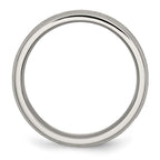 Chisel Titanium Beveled Edge 6mm Satin And Polished Wedding Band
