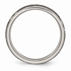 Chisel Titanium 8mm Laser Design Polished Wedding Band