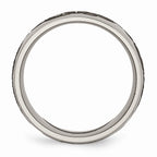 Chisel Titanium 8mm Laser Design Polished Wedding Band