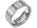 Chisel Titanium Flat 8mm Polished Wedding Band