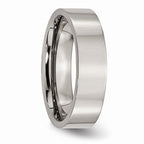 Chisel Titanium Flat 6mm Polished Wedding Band