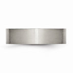 Chisel Titanium Flat 6mm Brushed Wedding Band