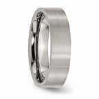Chisel Titanium Flat 6mm Brushed Wedding Band