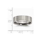 Chisel Titanium Flat 6mm Brushed Wedding Band